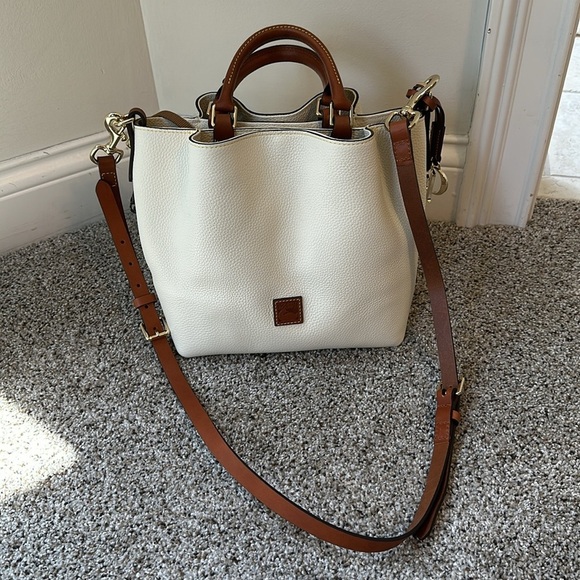 SOLD ON EBAY Dooney & Bourke Barlow Crossbody Bag, NWT, Cream w/caramel straps - Picture 10 of 10